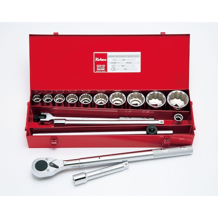 Ko-Ken Socket Set 12 Point 16 pieces 3/4 Sq. Drive 6201M